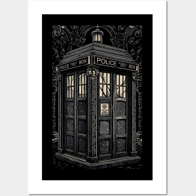 Gothic Tardis Wall Art by DesignedbyWizards